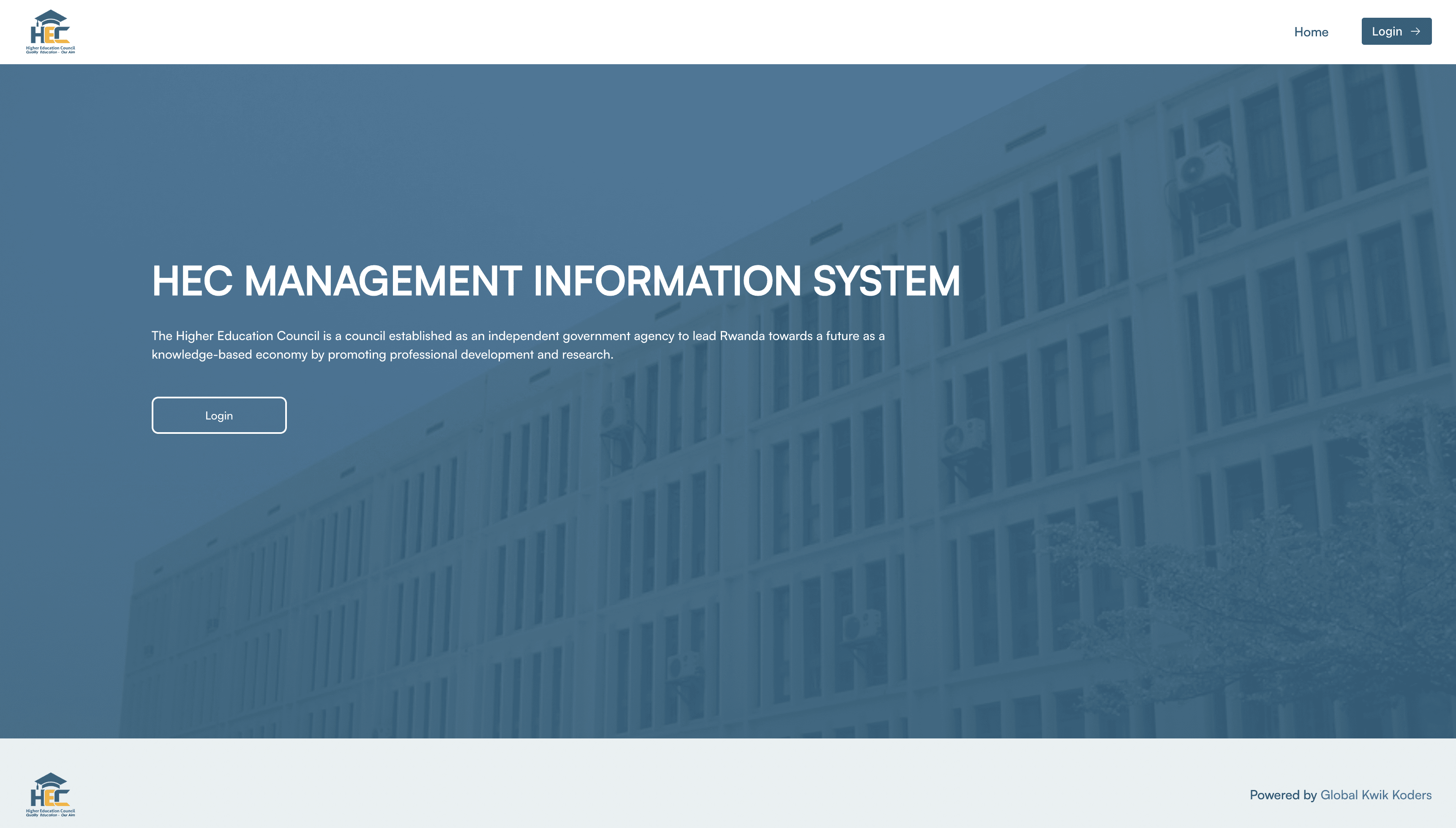 Higher Education Council (HEC) MIS